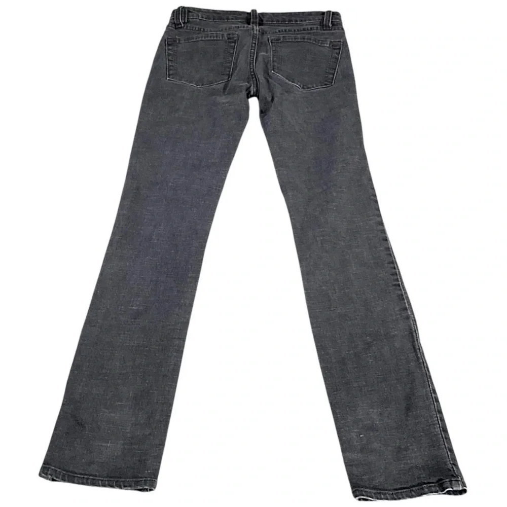 BCBGMAXAZRIA Jeans Womens 26 Graphite Slim Straight Long Biker Rockstar Y2K Club - Picture 15 of 15